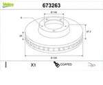 VALEO Bremsscheibe 673263 Vorderachse bel&uuml;ftet 338mm 28mm f&uuml;r TOYOTA (FAW)...