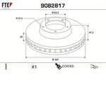 FTE Bremsscheibe 9082817 Vorderachse bel&uuml;ftet 320mm 28mm f&uuml;r HONDA
