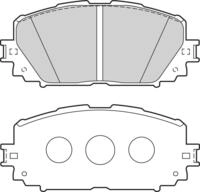 VALEO Bremsbelagsatz, Scheibenbremse 302687 Vorderachse f&uuml;r TOYOTA LEXUS