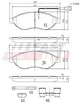 FAST Bremsbelagsatz, Scheibenbremse Vorderachse FT29130 f&uuml;r VW Opel Citro&euml;n Fiat