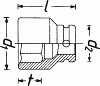 HAZET Kraft-Stecknuss 900s15 f&uuml;r VW Mercedes
