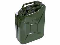 HPAUTO Benzinkanister 20 Liter Stahlblech olivgrün VPE 5x für