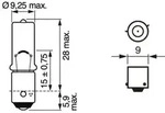 BOSCH Gl&uuml;hlampe, Leseleuchte 1987301035 H6W f&uuml;r Mercedes VW