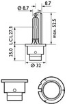 PHILIPS Gl&uuml;hlampe, Hauptscheinwerfer 85122whv2s1 f&uuml;r Volvo DAF Opel BMW