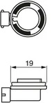 BOSCH Gl&uuml;hlampe, Hauptscheinwerfer 1987302082 H9 f&uuml;r VW Mercedes FREIGHTLINER