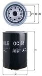 MAHLE &Ouml;lfilter oc51 Anschraubfilter 150,5mm Gewindema&szlig;3/4-16UNF-2B f&uuml;r Volvo...