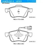 ATE Bremsbelagsatz, Scheibenbremse Ceramic 13047072112 f&uuml;r Fiat