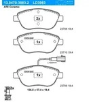 ATE Bremsbelagsatz, Scheibenbremse Ceramic 13047039832 f&uuml;r Fiat