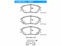 ATE Bremsbeläge mit Zubehör vorne (13.0460-5872.2) für Hyundai Lantra II Accent