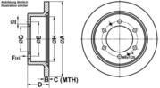 ATE Bremsscheibe 24011003521 voll 299mm 10mm f&uuml;r DAEWOO