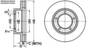 ATE Bremsscheibe 24013201481 bel&uuml;ftet 313mm 32mm f&uuml;r TOYOTA