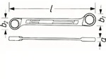 HAZET Doppel-Ringschl&uuml;ssel 610n27x32