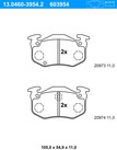 ATE Bremsbelagsatz, Scheibenbremse 13046039542 f&uuml;r Peugeot Citro&euml;n RENAULT