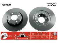 TRW Bremsscheibe DF2601 belüftetVorne Rechts Links für AUDI Coupe B3 2.3 2.0...