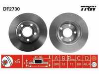 TRW Bremsscheibe DF2730 VollVorne Rechts Links für AUDI A4 B5 1.6 1.9 TDI