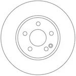 TRW Bremsscheibe df4373 bel&uuml;ftet 300mm 28mm f&uuml;r Mercedes (FJDA)