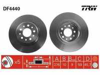 TRW Bremsscheibe DF4440 VollHinten Rechts Links für ALFA ROMEO GT 2.0 JTS 156...