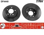 TRW Bremsscheibe df4448 voll 280mm 10mm f&uuml;r BMW