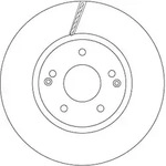 TRW Bremsscheibe df6804 298mm 26mm f&uuml;r SSANGYONG