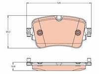 TRW Bremsbeläge hinten (GDB2131) für Audi Q7 Q8 VW Touareg