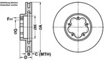 ATE Bremsscheibe 24012802931 bel&uuml;ftet 300mm 28mm f&uuml;r Ford