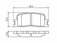 Bosch Bremsbeläge hinten (0 986 494 359) für Camry ES Toyota