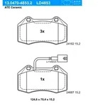 ATE Bremsbelagsatz, Scheibenbremse 13047048532 f&uuml;r Fiat
