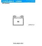 ATE Bremsbelagsatz, Scheibenbremse 13047040442 f&uuml;r Volvo