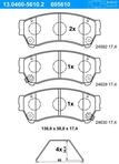 ATE Bremsbelagsatz, Scheibenbremse 13046056102 f&uuml;r MAZDA