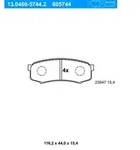 ATE Bremsbelagsatz, Scheibenbremse 13046057442 f&uuml;r TOYOTA MITSUBISHI LEXUS