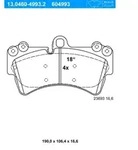 ATE Bremsbelagsatz, Scheibenbremse 13046049932 f&uuml;r Porsche VAG
