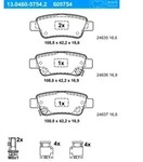 ATE Bremsbelagsatz, Scheibenbremse 13046057542 f&uuml;r HONDA