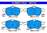 ATE Bremsbelagsatz, Scheibenbremse 13046071162 f&uuml;r Vaughall