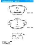 ATE Bremsbelagsatz, Scheibenbremse 13046027812 f&uuml;r Mercedes