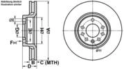 ATE Bremsscheibe 24012801371 bel&uuml;ftet 302mm 28mm f&uuml;r Vaughall SAAB