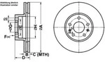 ATE Bremsscheibe 24012001081 bel&uuml;ftet 260mm 20mm f&uuml;r Citro&euml;n