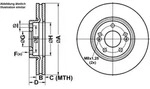 ATE Bremsscheibe 24012802801 bel&uuml;ftet 300mm 28mm f&uuml;r KIA