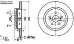ATE Bremsscheibe 24011003641 voll 279mm 10mm f&uuml;r LEXUS