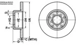 ATE Bremsscheibe 24011301121 voll 273mm 13mm f&uuml;r Mercedes