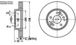 ATE Bremsscheibe 24012201361 bel&uuml;ftet 295mm 22mm f&uuml;r Mercedes