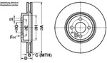 ATE Bremsscheibe 24032202471 bel&uuml;ftet 294mm 22mm f&uuml;r MINI