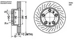 ATE Bremsscheibe 24012402111 Gelocht 298mm 24mm f&uuml;r Porsche
