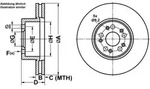 ATE Bremsscheibe 24013001001 bel&uuml;ftet 320mm 30mm f&uuml;r Mercedes