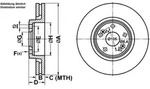 ATE Bremsscheibe 24012601421 bel&uuml;ftet 300mm 26mm f&uuml;r RENAULT