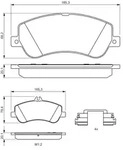 BOSCH Bremsbelagsatz, Scheibenbremse 0986494648 f&uuml;r Mercedes