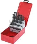 KS TOOLS Stufenbohrer-Satz HSS-R Spiralbohrer-Satz, Stahlblechkassette, 25-tlg,