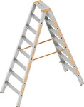Layher Stufenstehleiter TOPIC 8 Stufen; Aluminiumleiter 2x8 Stufen 80 mm breit,