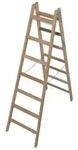 Krause 170095, Krause STABILO Sprossen-DoppelLeiter (Holz) 2x7 Sprossen