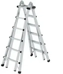 G&uuml;nzburger Steigtechnik Teleskopleiter 4-teilig ohne Traverse 4x6 Sprossen