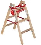 Euroline Holz-Sprossenleiter Nr. 10504 2x3 mit Comfort-Breitsprosse und...